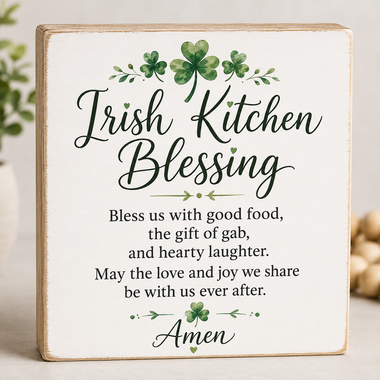 Irish Kitchen Prayer Sign - St. Patricks Day