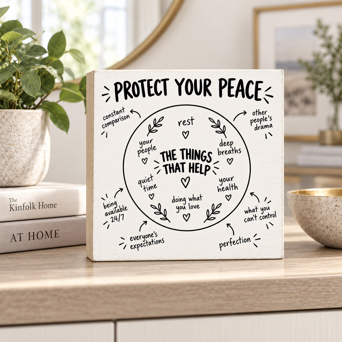 Protect Your Peace - Get Your Life Back- Mental Health Positivity Reminder and Affirmations (Copy)