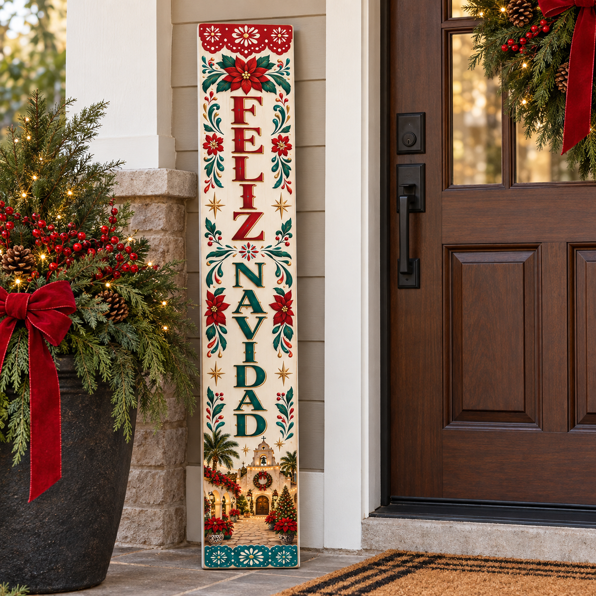 Feliz Navidad – Mexican Inspired Christmas porch board porch lifestyle