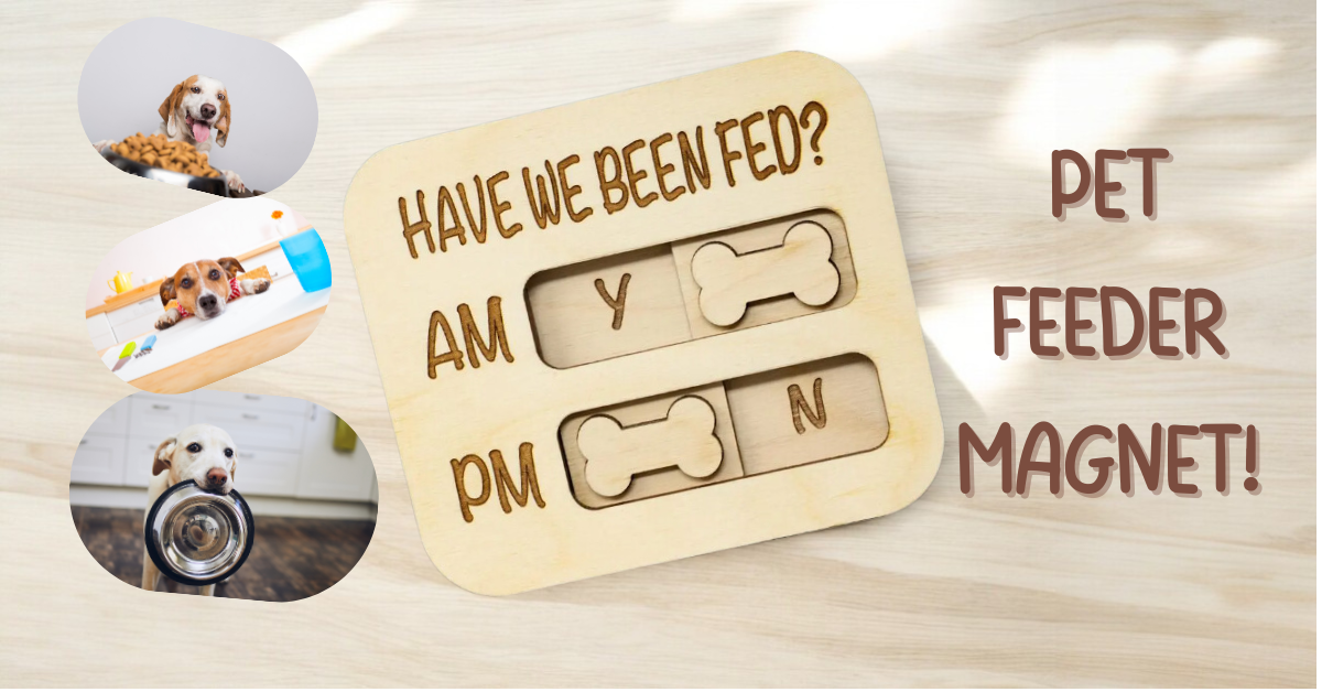 Did You Feed the Dog? AM/PM Flip Sign Magnet – Dog Feeding Tracker, Feeder Reminder, Daily Pet Care Chart, More than One Dog