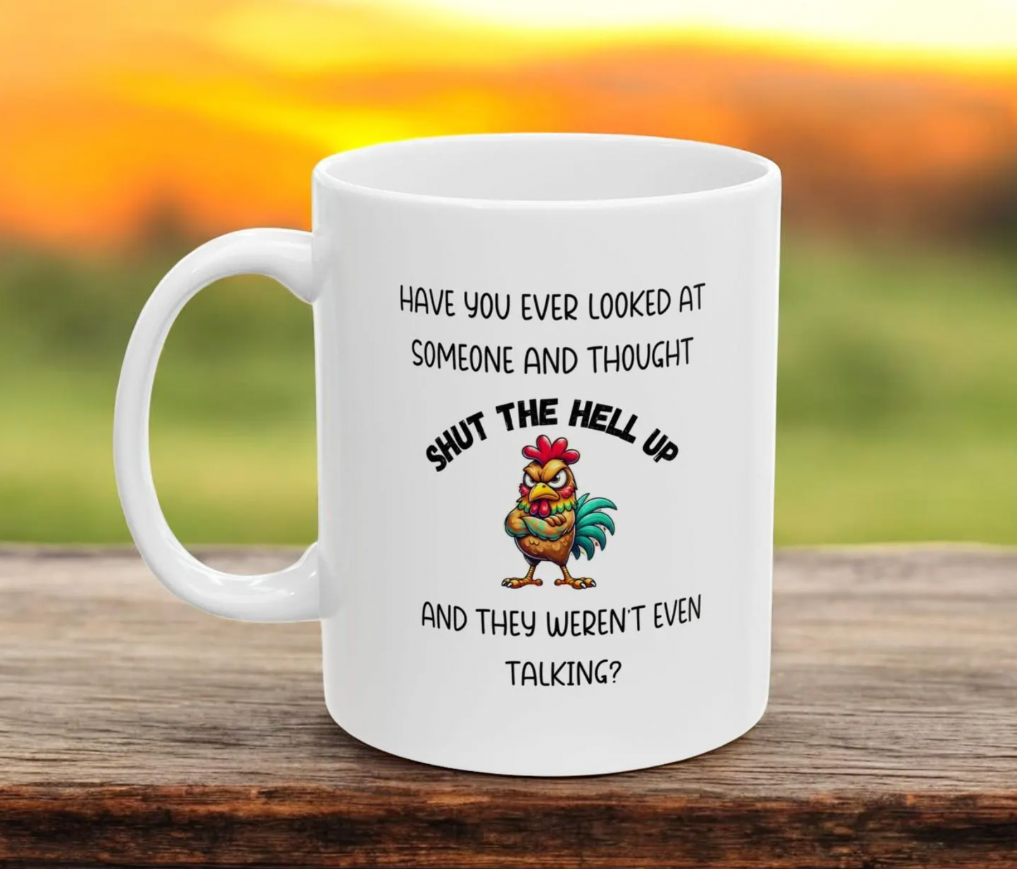 Funny Mug, Shut Up, Snarky Coffee Cup, Sarcastic Tea Mug, Office Gift, Ceramic Mug, Gift for Friends and Coworkers