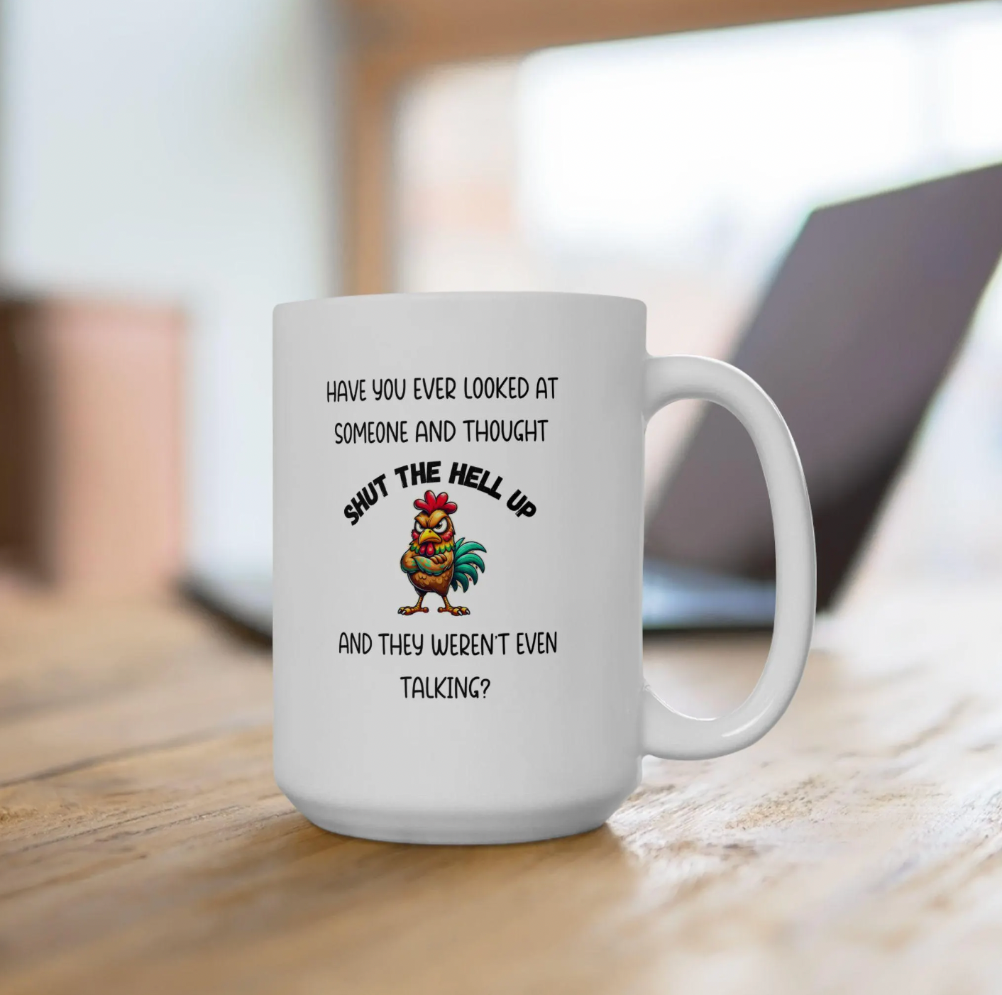 Funny Mug, Shut Up, Snarky Coffee Cup, Sarcastic Tea Mug, Office Gift, Ceramic Mug, Gift for Friends and Coworkers