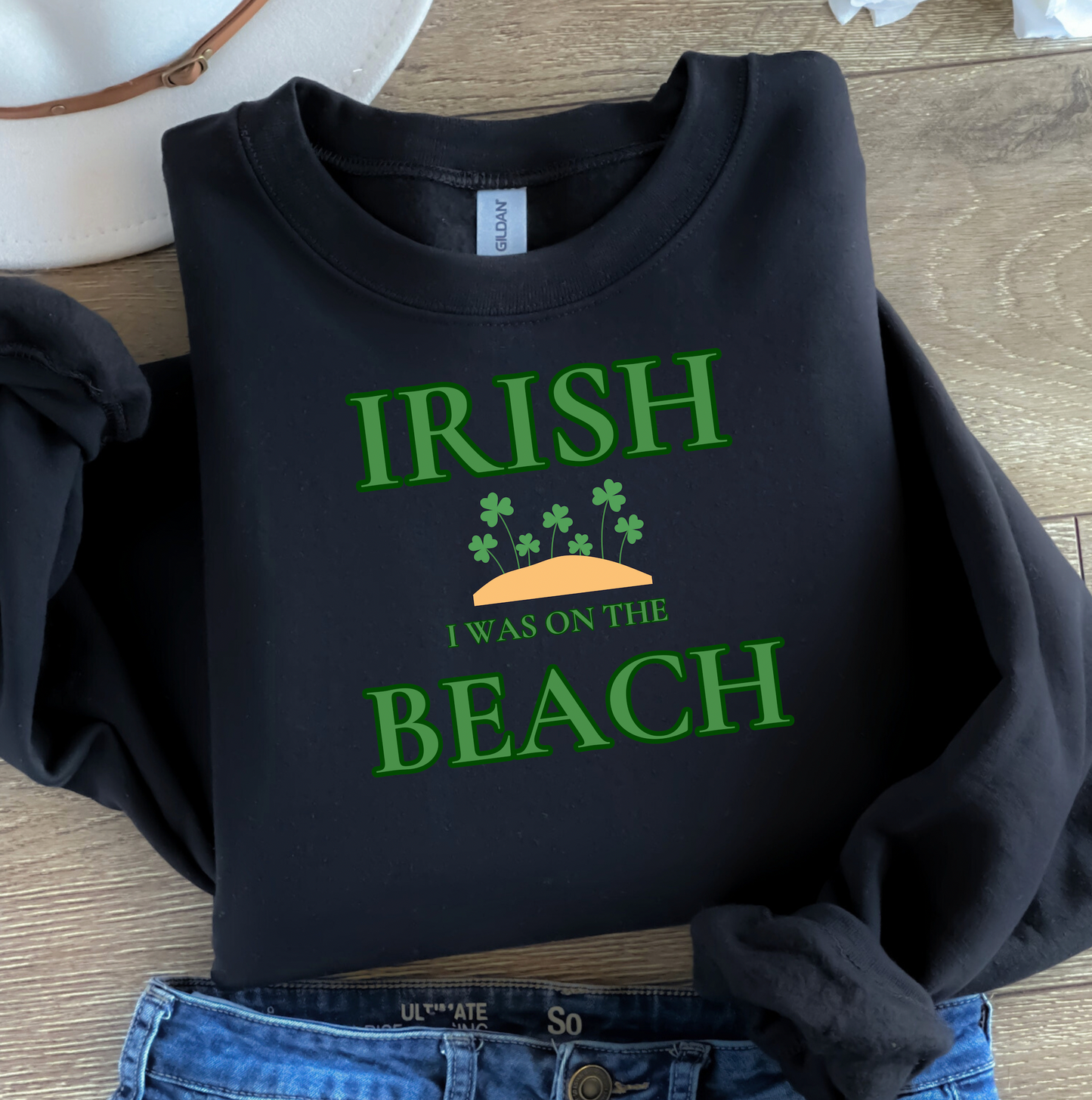 Irish on the Beach Sweatshirt, St Patrick's Day Gift