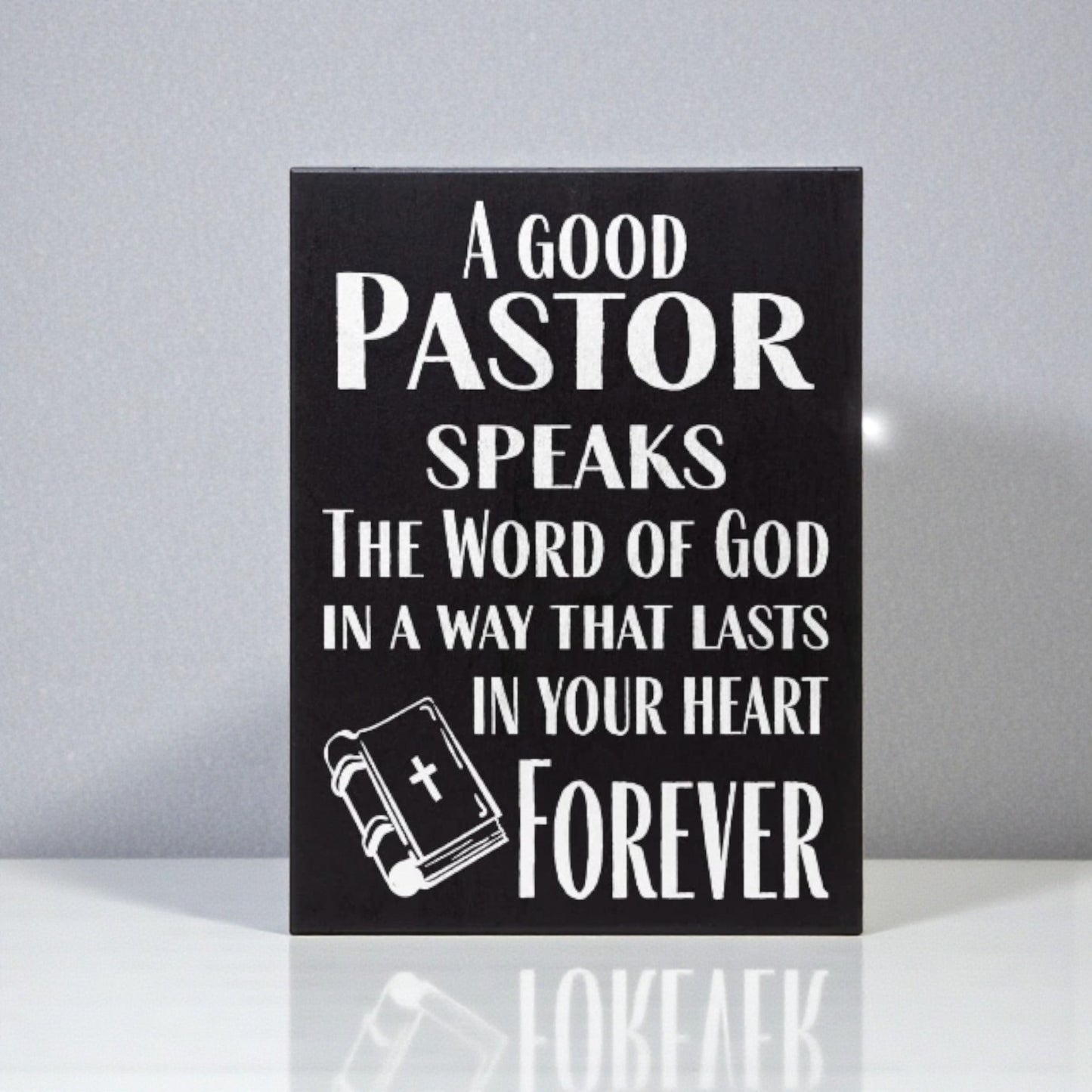 Pastor Appreciation American Made Wood Tabletop Sign