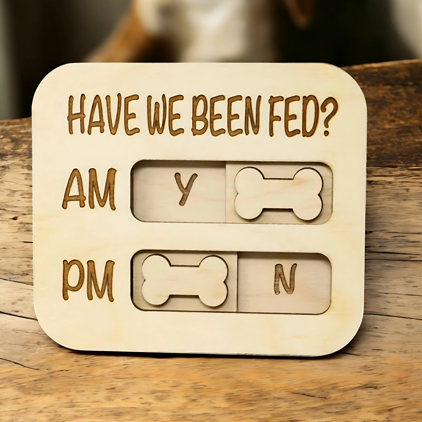 Did You Feed the Dog? AM/PM Flip Sign Magnet – Dog Feeding Tracker, Feeder Reminder, Daily Pet Care Chart, More than One Dog