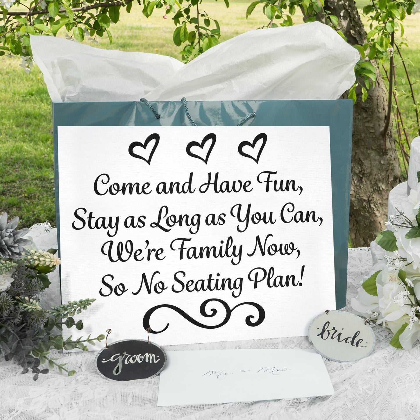 Wedding Seating Sign No Seating Plan Wedding Sign, Wedding Ceremony and Reception Decorations, Wedding Welcome Sign
