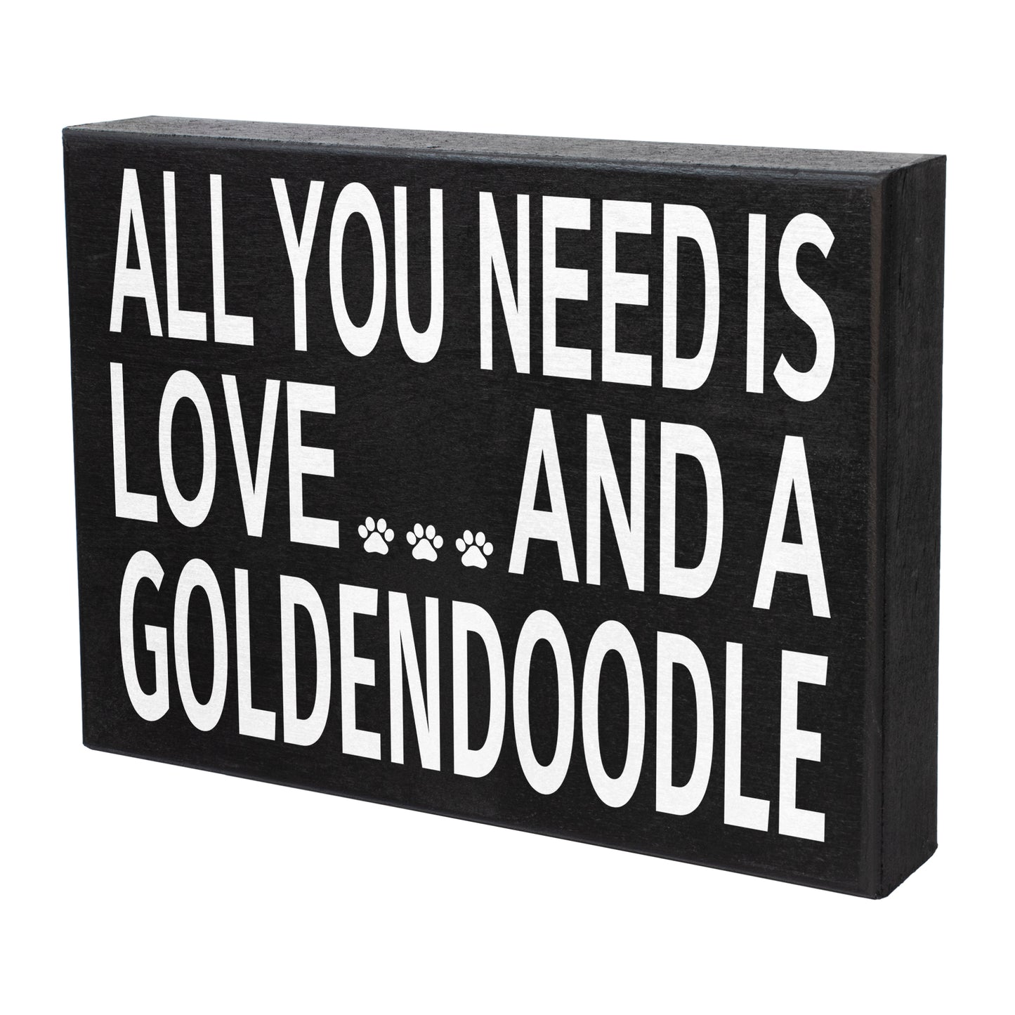 JennyGems All You Need is Love and A Goldendoodle - Goldendoodle Gift, Goldendoodle Quotes, Goldendoodle Moms - Goldendoodle Sign Signs