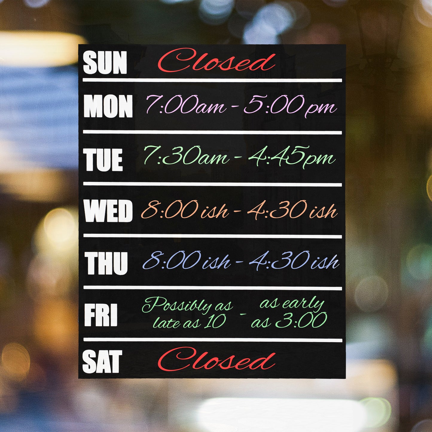 JennyGems Menu Chalkboard Sign, 11.5x14.5 Inches, Weekly Meal Planner Menu Board, Reusable Chore Chart, to Do List, Weekly Planner, Office Hours Sign for Business, American Made
