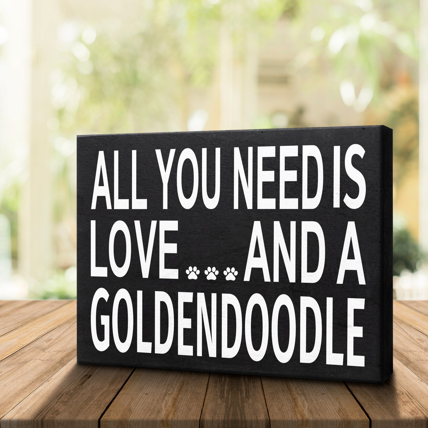 JennyGems All You Need is Love and A Goldendoodle - Goldendoodle Gift, Goldendoodle Quotes, Goldendoodle Moms - Goldendoodle Sign Signs
