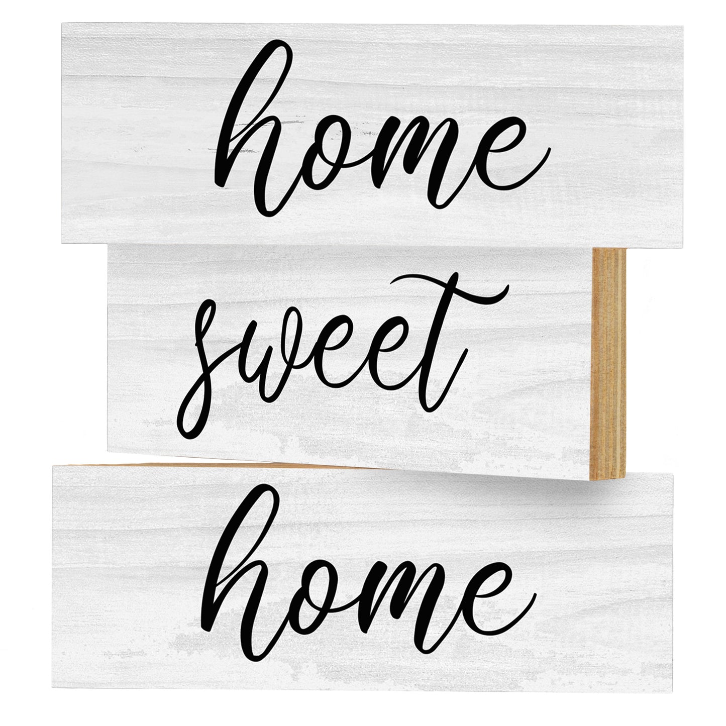 JennyGems Home Sweet Home Blocks, Wooden Blocks Set of 3, Tiered Tray Decor, Farmhouse Room Decor, Housewarming Gifts New Home