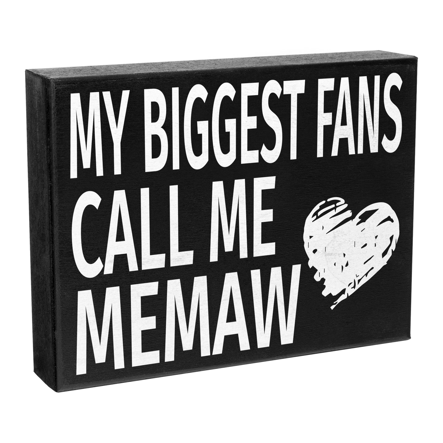 JennyGems My Biggest Fans Call Me Memaw Sign, 8x6 Inch Hanging Wall Art, American Made, Memaw Decor, Memaw Gifts