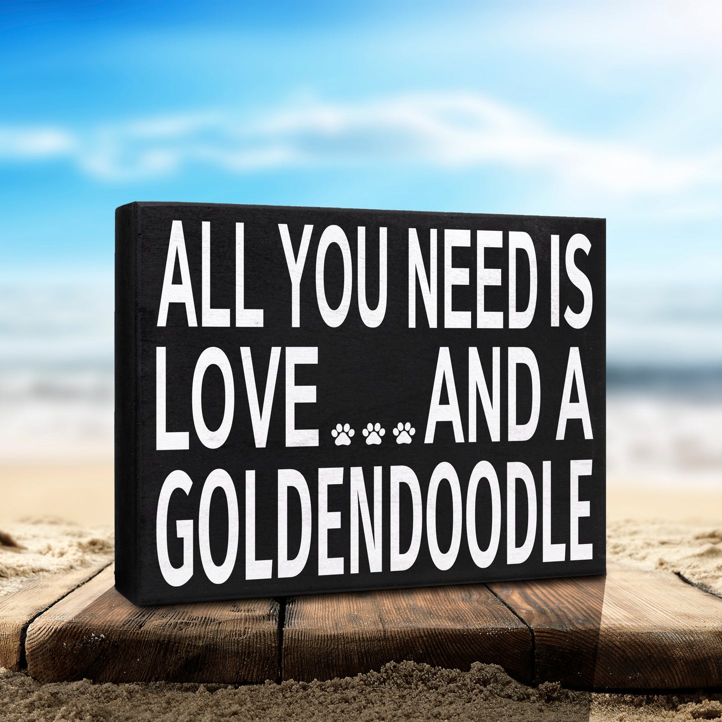 JennyGems All You Need is Love and A Goldendoodle - Goldendoodle Gift, Goldendoodle Quotes, Goldendoodle Moms - Goldendoodle Sign Signs