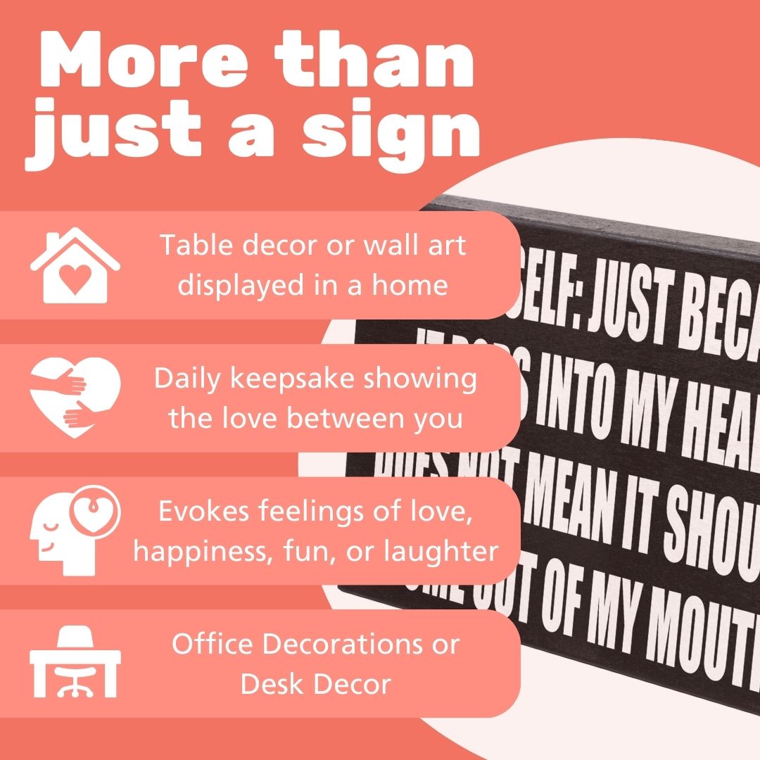 Sarcastic Note-to-Self Sign - Funny Wood Wall Hanging and Desk Decor | Perfect American-Made Gift for Coworkers and Friends