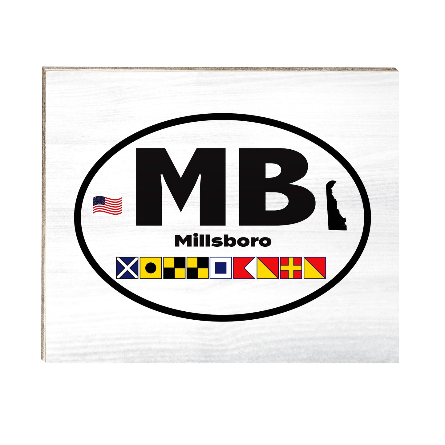 JennyGems Millsboro Delaware Gifts, Delaware Souvenirs, Shelf and Wall Art, Made in USA