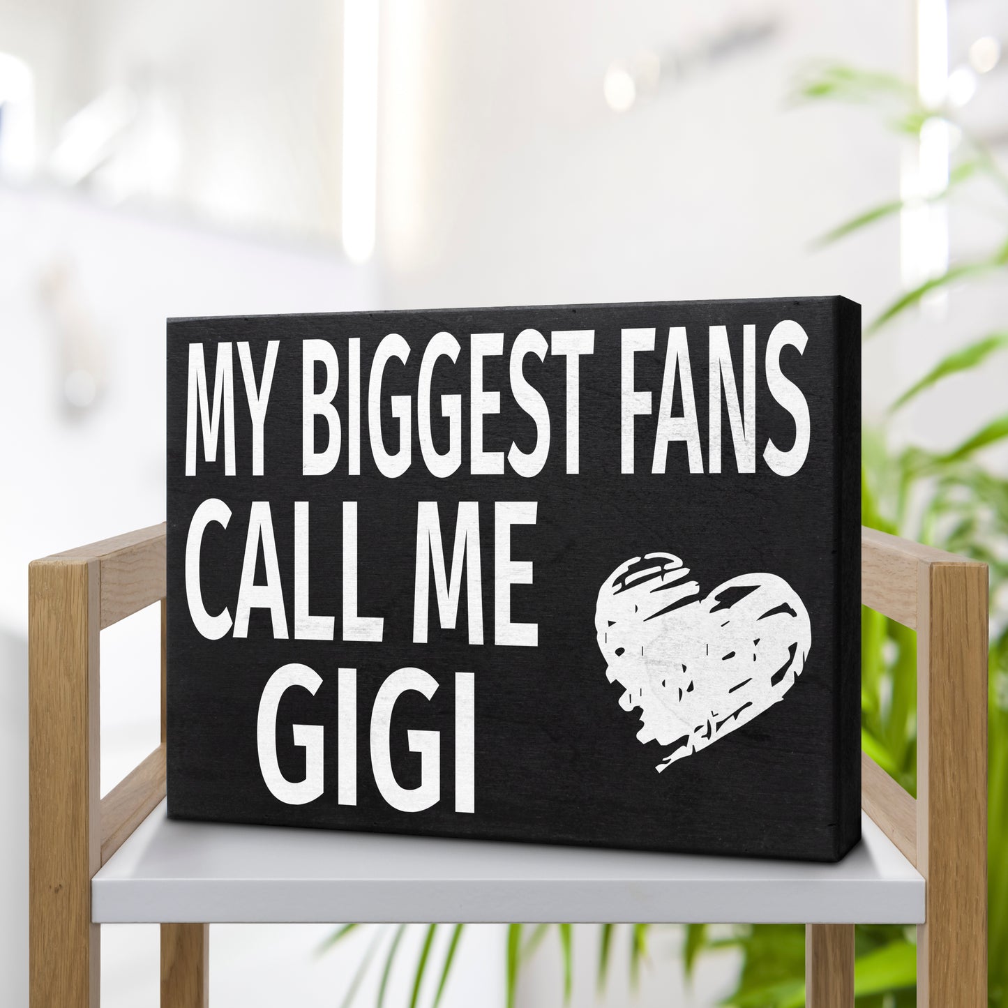 JennyGems Gifts for Gigi, Gigi Gifts from Granddaughter Grandson, My Biggest Fans Call Me Gigi Wood Sign, Gigi Gifts for Christmas, Gigi Birthday Gifts