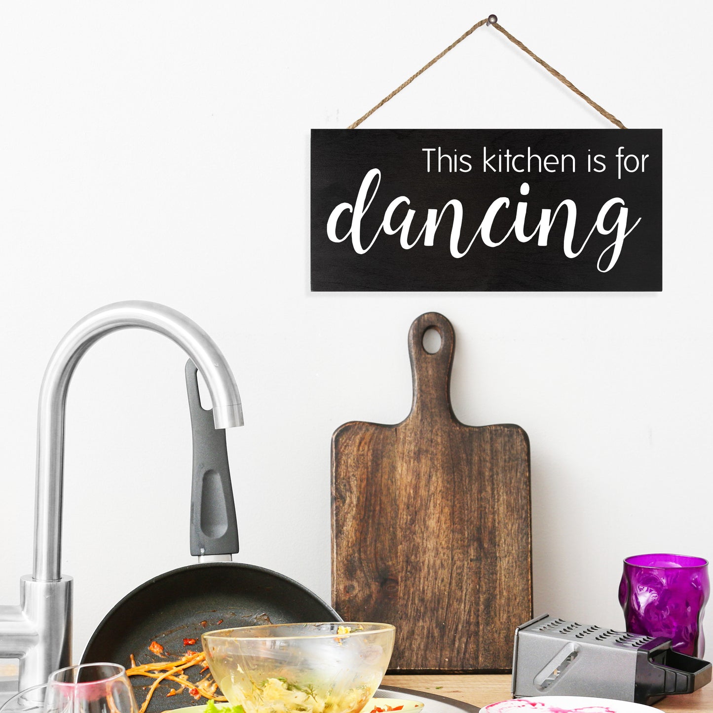 JennyGems This Kitchen is for Dancing | Funny Kitchen Signs | Farmhouse Kitchen Decor