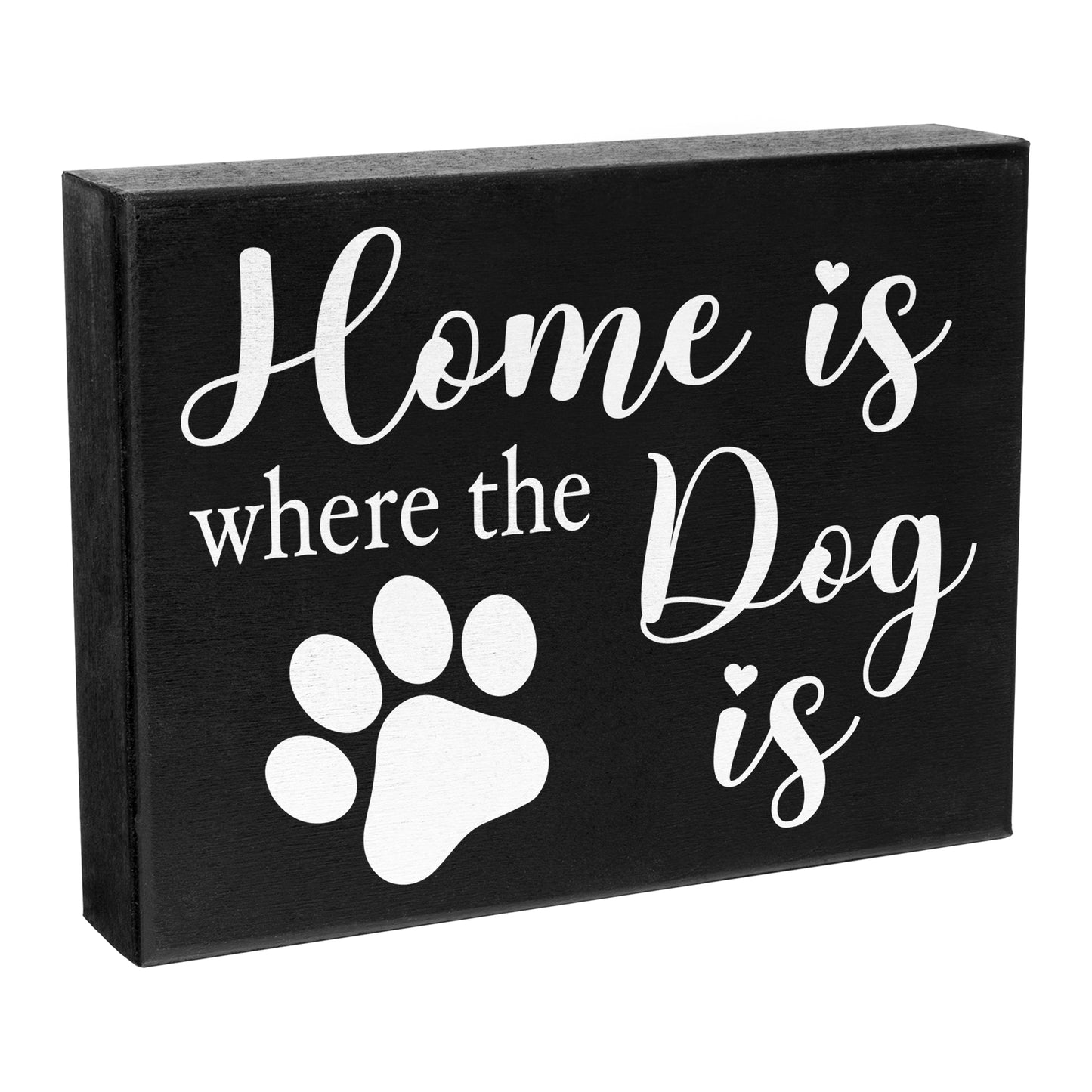 JennyGems Dog Gifts, Home Is Where the Dog Is, 8x6 Inch Wood Sign, Wall Decor, Dog Novelty Gifts, Cute Dog Signs, Dog Lovers Gifts, Dog Mom Gifts, American Made