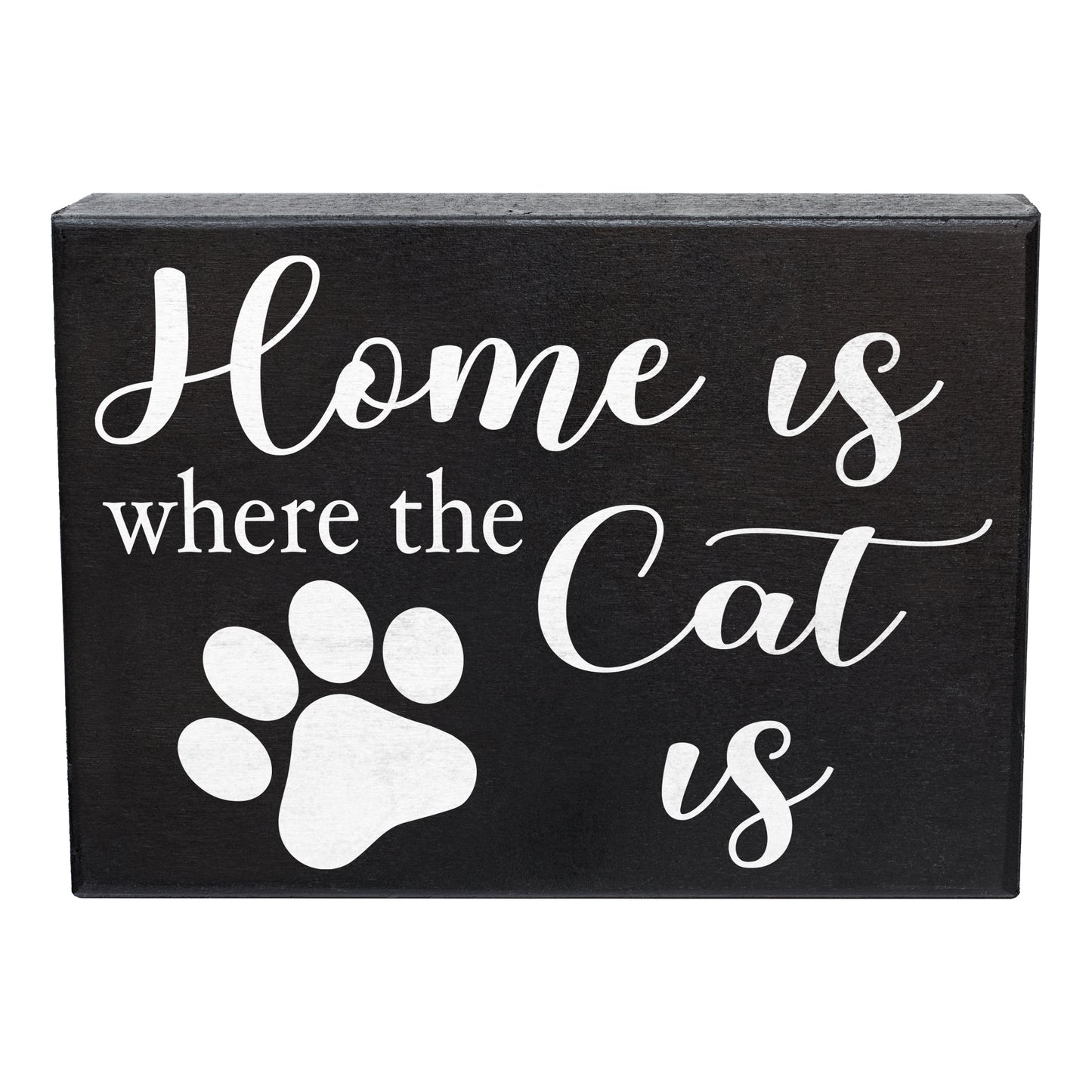JennyGems Home is Where the Cat Is, Cat Signs for Home Decor, Cat Lover Decor, Cat Signs, Cat Lover Gifts, Funny Cat, Made in USA