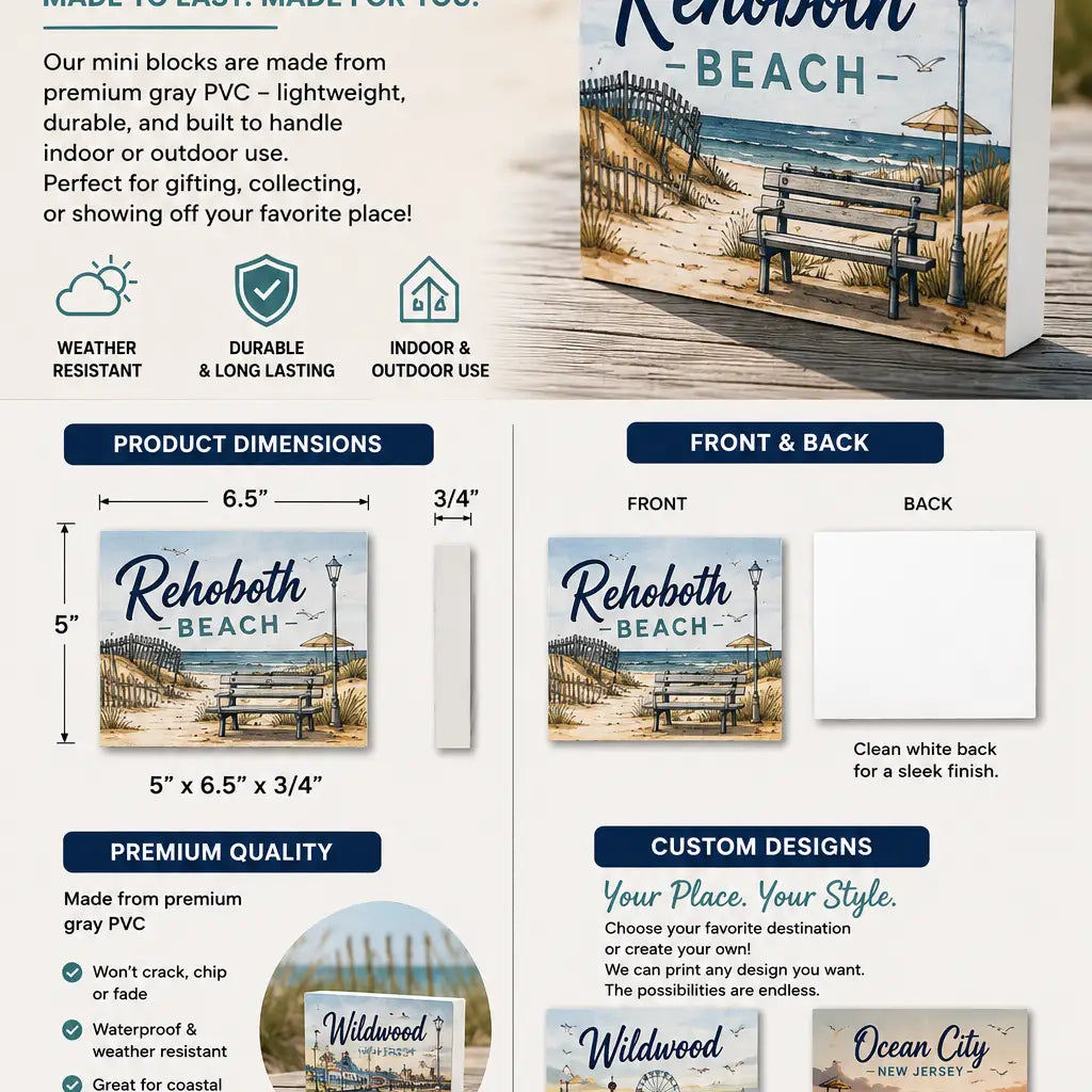 PVC Sign Blocks, Custom Name Drop Personalization