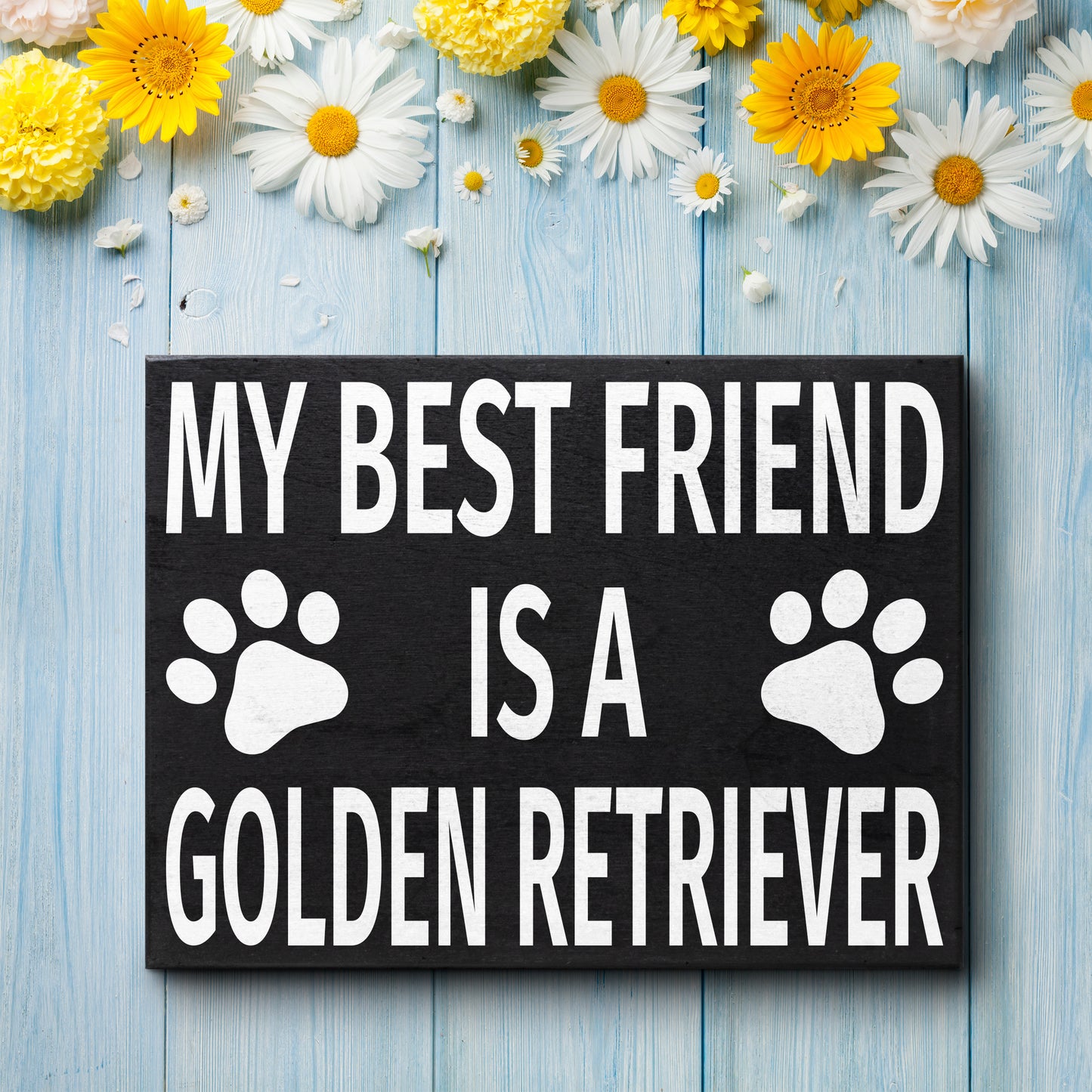 JennyGems My Best Friend is a Golden Retriever Wood Sign, Golden Retriever Dogs, Golden Retriever Gifts, Box Sign,Golden Retriever Home Decor, Golden Retriever Lovers