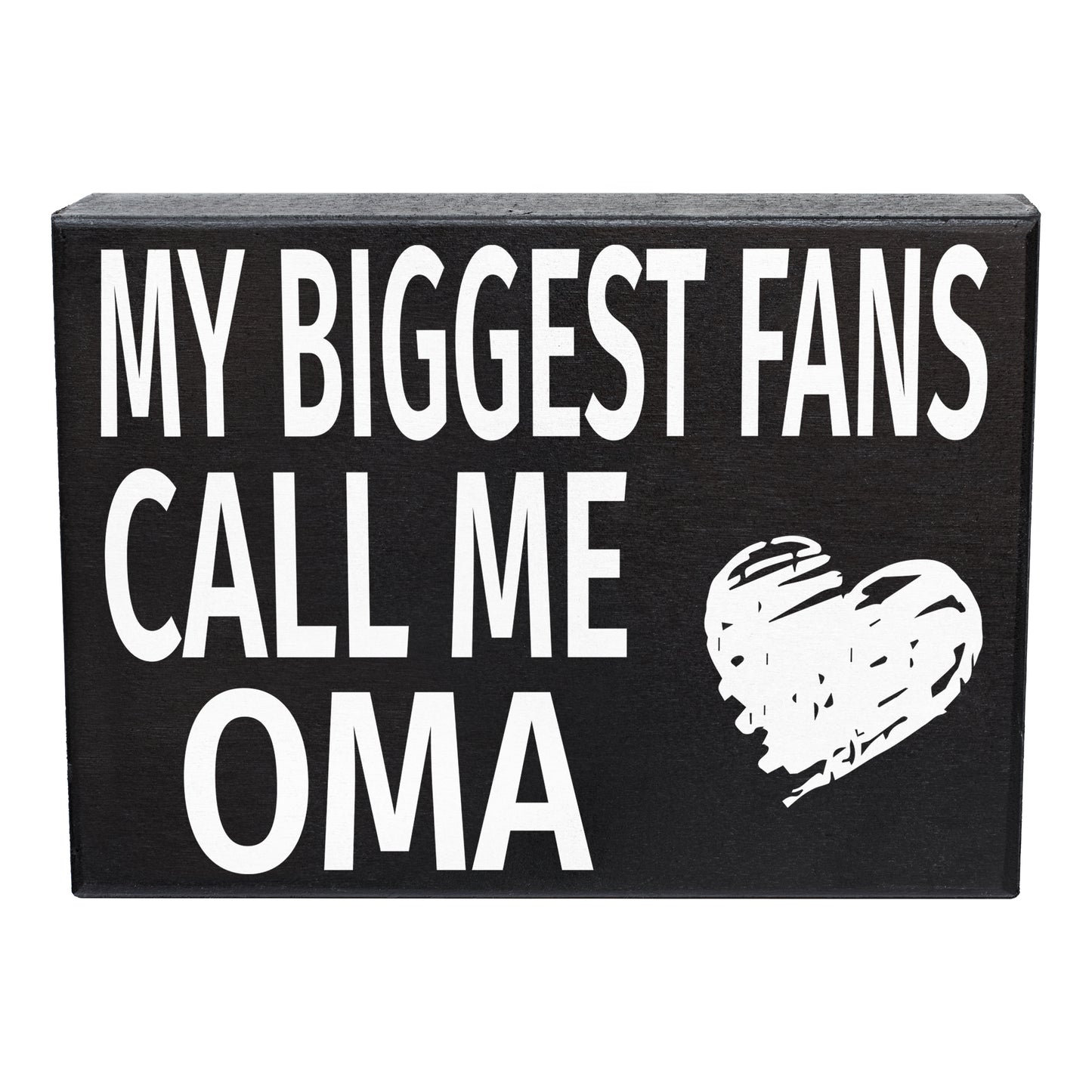 JennyGems Gifts for Oma, Oma Gifts from Granddaughter Grandson, My Biggest Fans Call Me Oma Wood Sign, Oma Gifts for Christmas, Oma Birthday Gift
