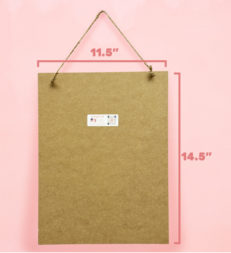 JennyGems Menu Chalkboard Sign, 11.5x14.5 Inches, Weekly Meal Planner Menu Board, Reusable Chore Chart, to Do List, Weekly Planner, Office Hours Sign for Business, American Made