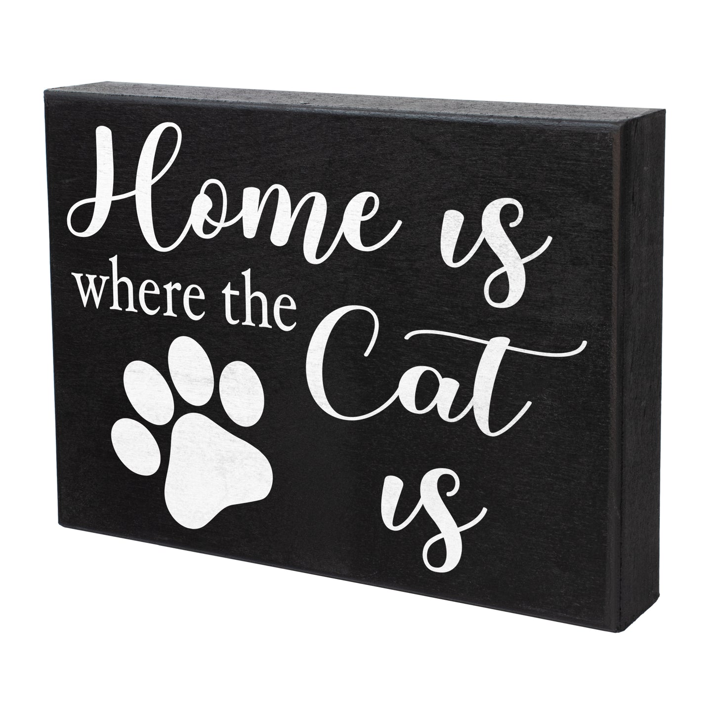 JennyGems Home is Where the Cat Is, Cat Signs for Home Decor, Cat Lover Decor, Cat Signs, Cat Lover Gifts, Funny Cat, Made in USA