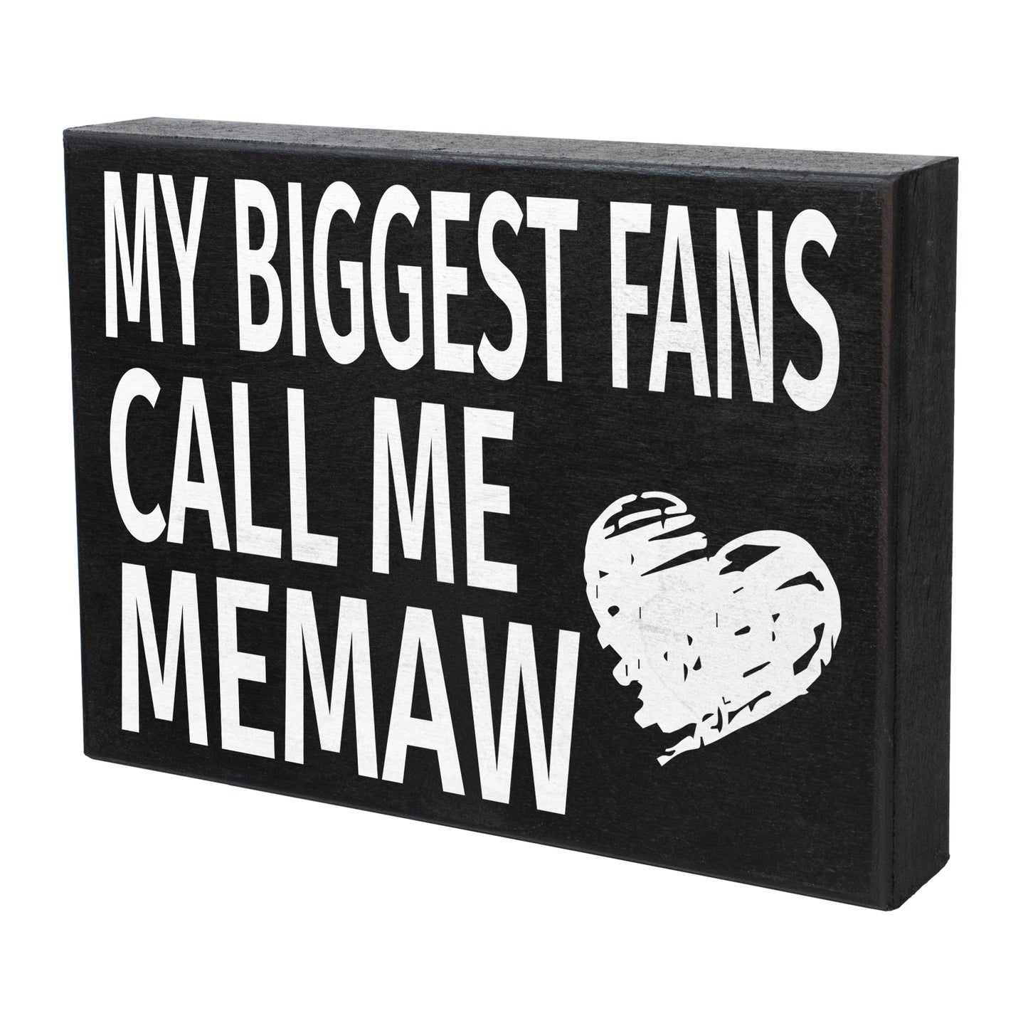 JennyGems My Biggest Fans Call Me Memaw Sign, 8x6 Inch Hanging Wall Art, American Made, Memaw Decor, Memaw Gifts