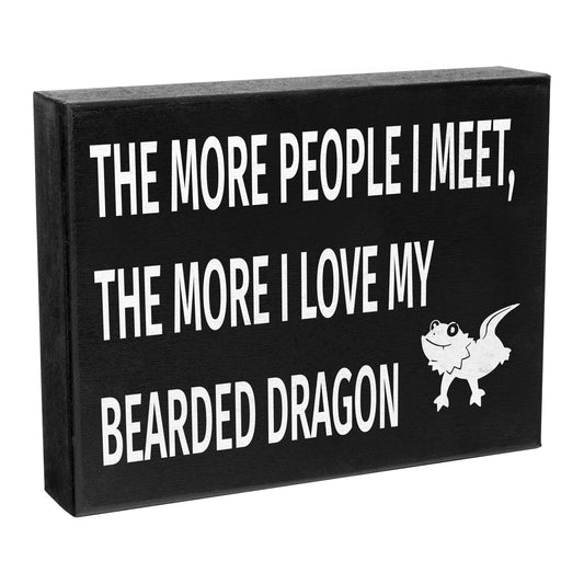 JennyGems Funny Bearded Dragon Sign | Bearded Dragon Plaque | Bearded Dragon Accessories | Bearded Dragon Gifts | Bearded Dragon Decorations | Wooden Home Decor | Reptiles Hanging Sign…