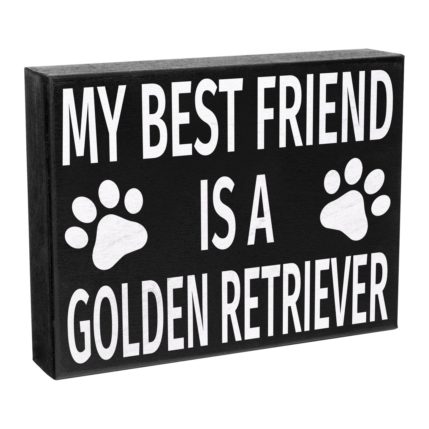 JennyGems My Best Friend is a Golden Retriever Wood Sign, Golden Retriever Dogs, Golden Retriever Gifts, Box Sign,Golden Retriever Home Decor, Golden Retriever Lovers