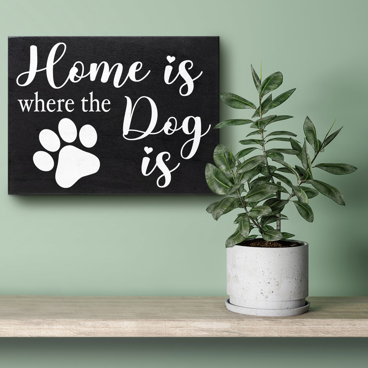 JennyGems Dog Gifts, Home Is Where the Dog Is, 8x6 Inch Wood Sign, Wall Decor, Dog Novelty Gifts, Cute Dog Signs, Dog Lovers Gifts, Dog Mom Gifts, American Made