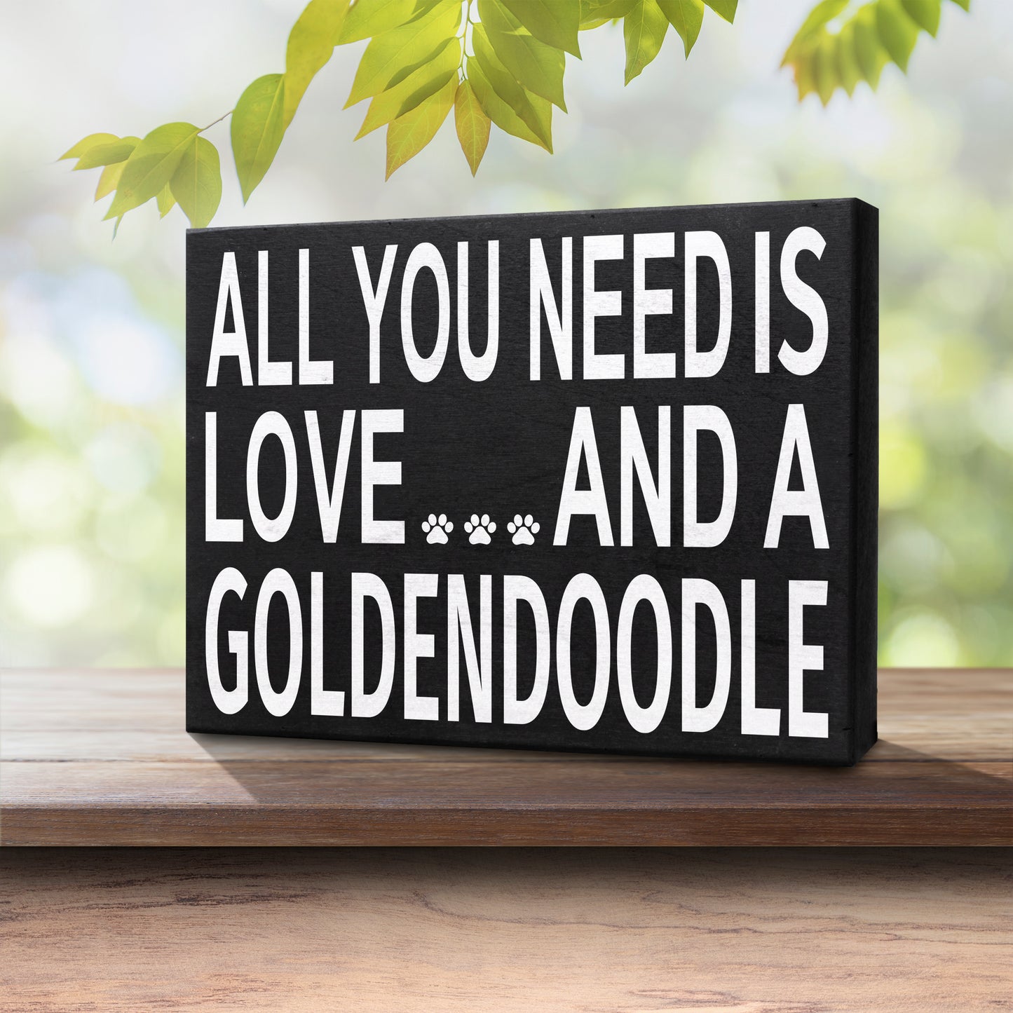 JennyGems All You Need is Love and A Goldendoodle - Goldendoodle Gift, Goldendoodle Quotes, Goldendoodle Moms - Goldendoodle Sign Signs