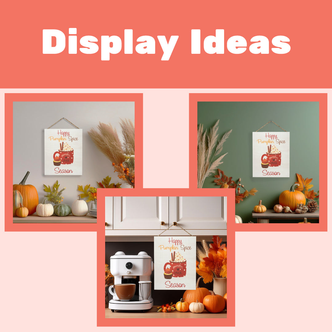 JennyGems Pumpkin Spice Decor, Fall Decor, Fall Room Decor, Fall Wall Decor, Autumn Decor, Fall Signs, Made in USA