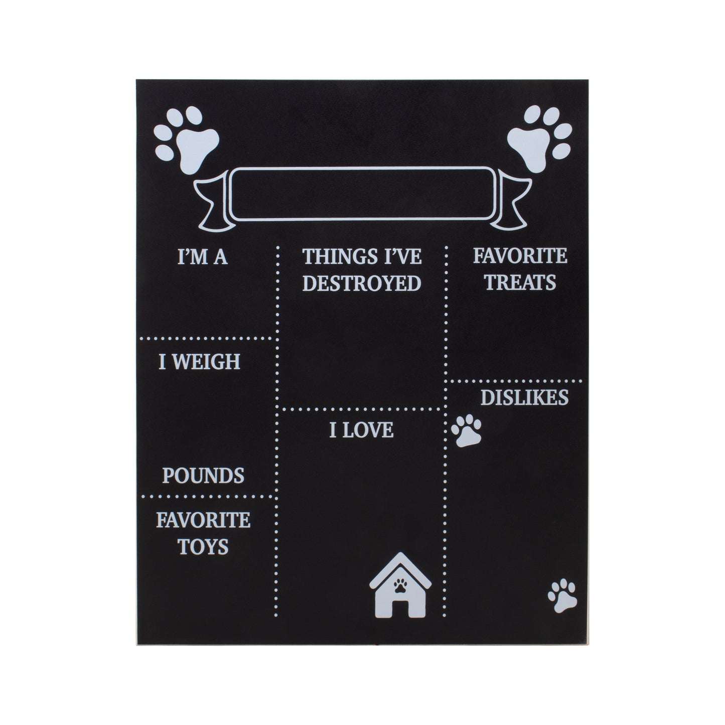 Dog Milestone Chalkboard Sign – Reusable Birthday Board for Puppies & Dogs