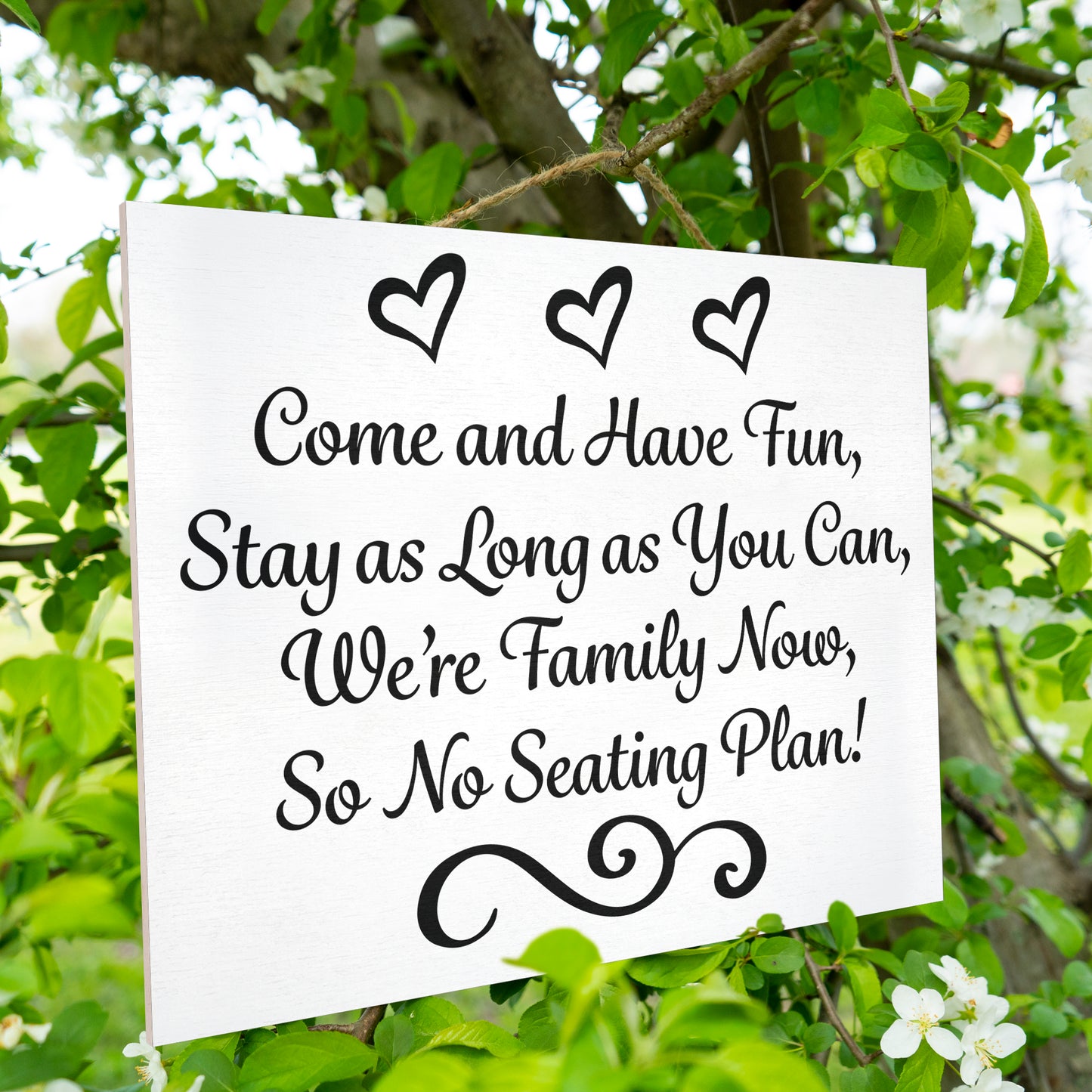Wedding Seating Sign No Seating Plan Wedding Sign, Wedding Ceremony and Reception Decorations, Wedding Welcome Sign