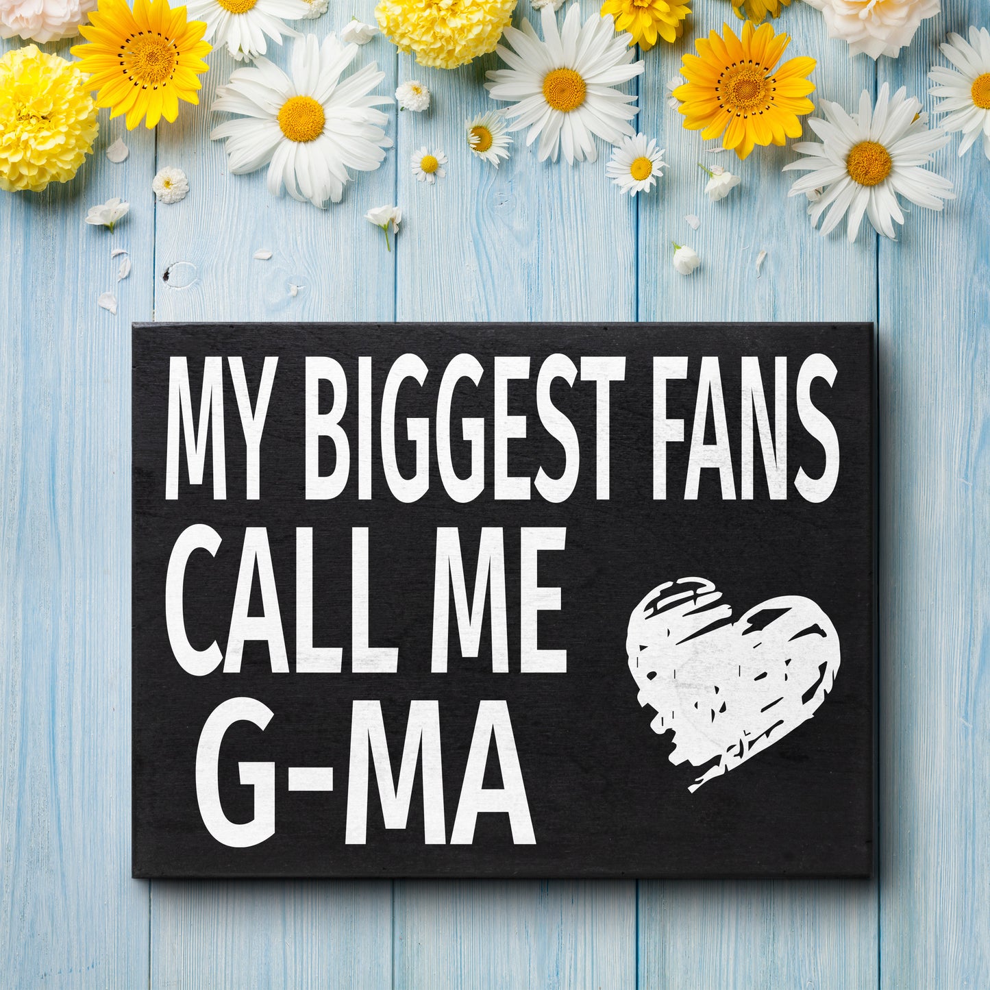 JennyGems My Biggest Fans Call Me G-Ma Sign, 8x6 Inch Hanging Wall Art, American Made, G-Ma Decor, G-Ma Gifts