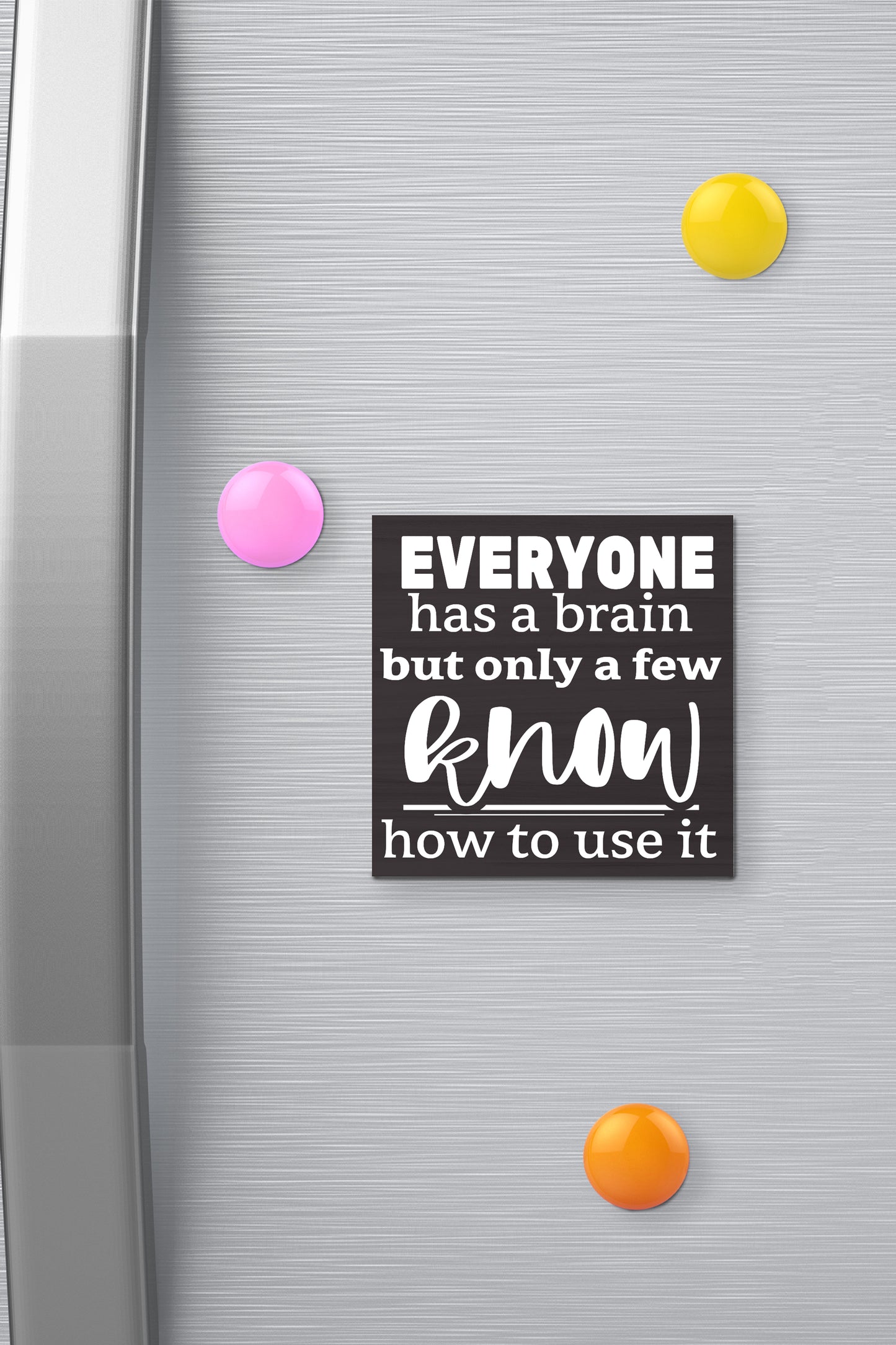 Everyone Has a Brain Funny Fridge Magnet – 3 x 3 Inch