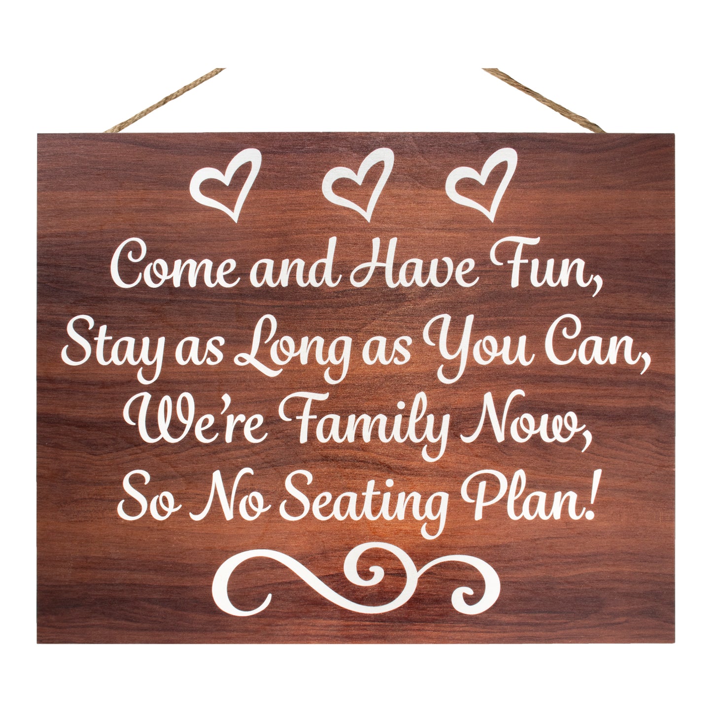 Wedding Seating Sign No Seating Plan Wedding Sign, Wedding Ceremony and Reception Decorations, Wedding Welcome Sign