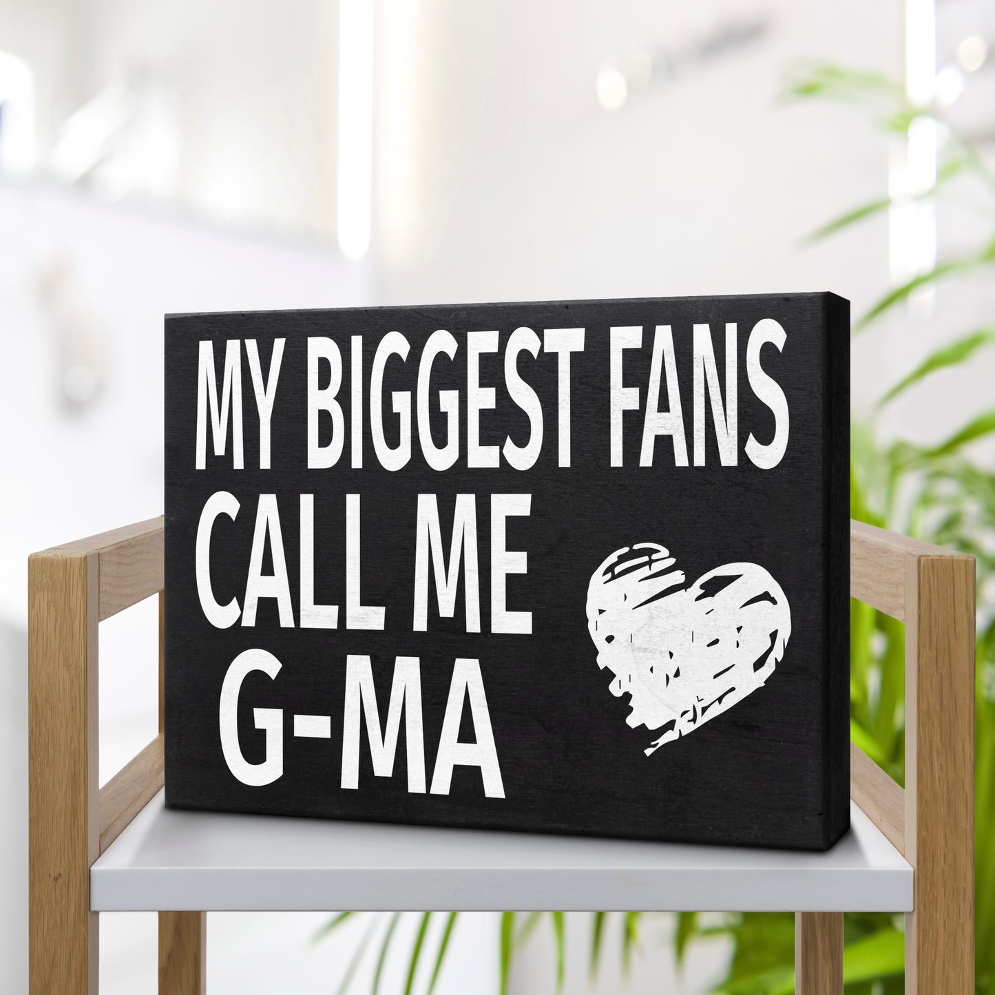 JennyGems My Biggest Fans Call Me G-Ma Sign, 8x6 Inch Hanging Wall Art, American Made, G-Ma Decor, G-Ma Gifts