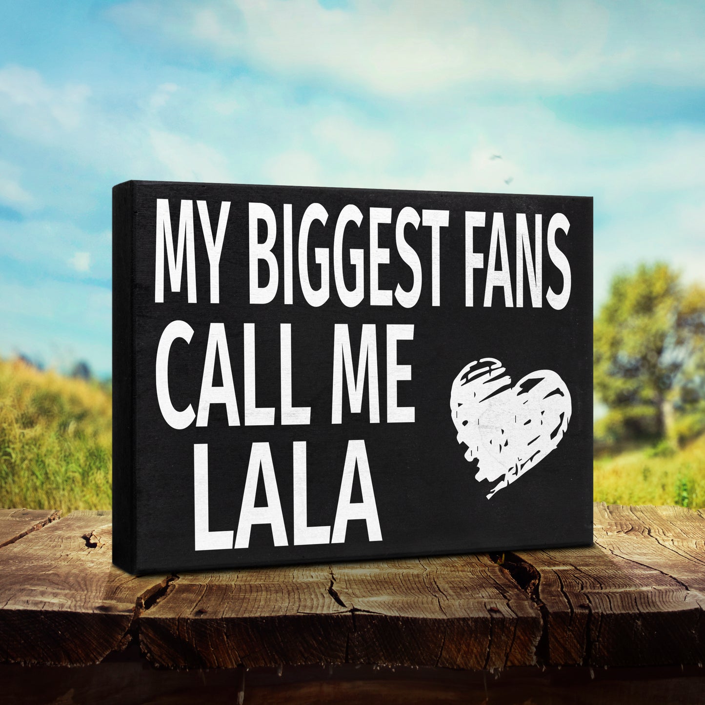 JennyGems My Biggest Fans Call Me Lala Sign, American Made 8x6 in Wall Hanging Decor, Lala Gifts, Wall Art