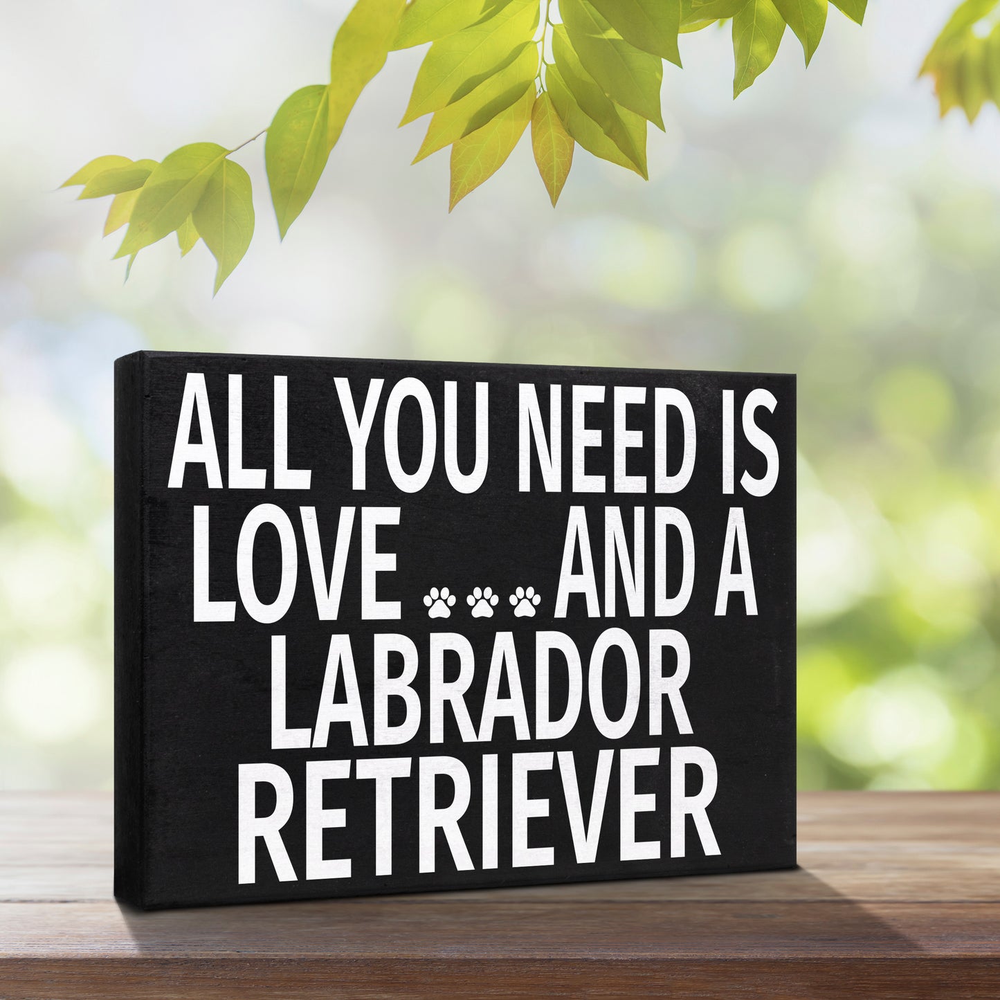 JennyGems All You Need Is Love and a Labrador Retriever Wood Sign, Labrador Retriever Gifts, American Made