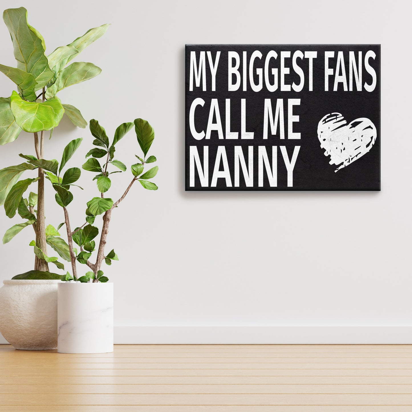 JennyGems My Biggest Fans Call Me Nanny Sign, Gifts for Nanny, Nanny Gifts for Christmas, 8x6 Inches, American Made