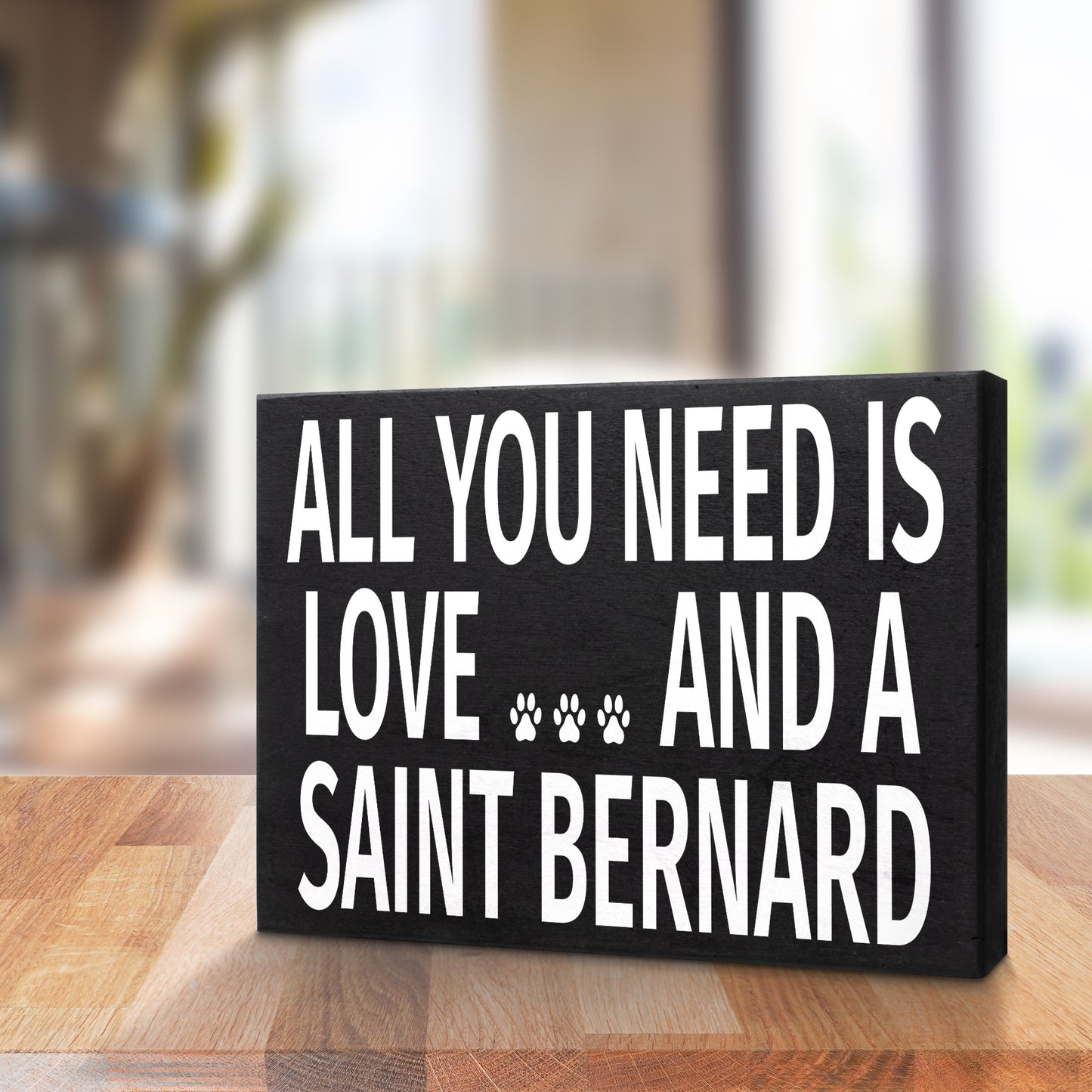 JennyGems Saint Bernard Sign, All You Need is Love and a Saint Bernard, Saint Bernard Mom, Saint Bernard Gifts, Saint Bernard Dogs