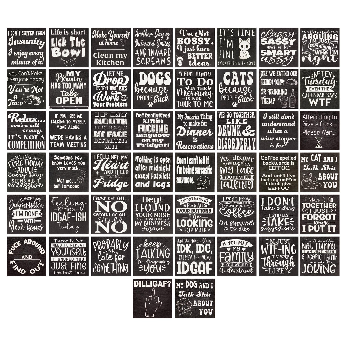 Funny Fridge Magnet: Sarcastic Humor, Handmade Wooden Decor