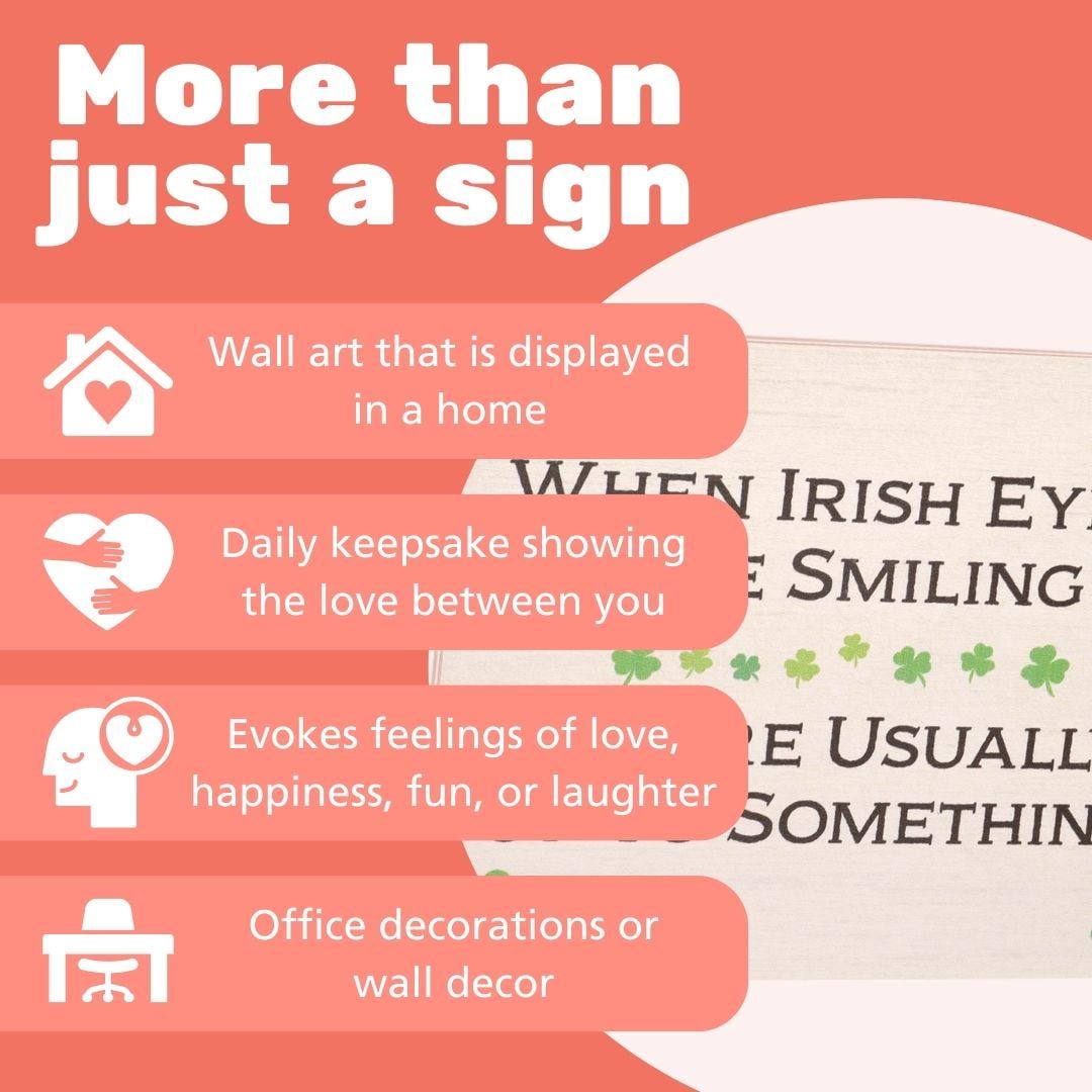 St Patrick's Day Wooden Sign: Funny Irish Decor