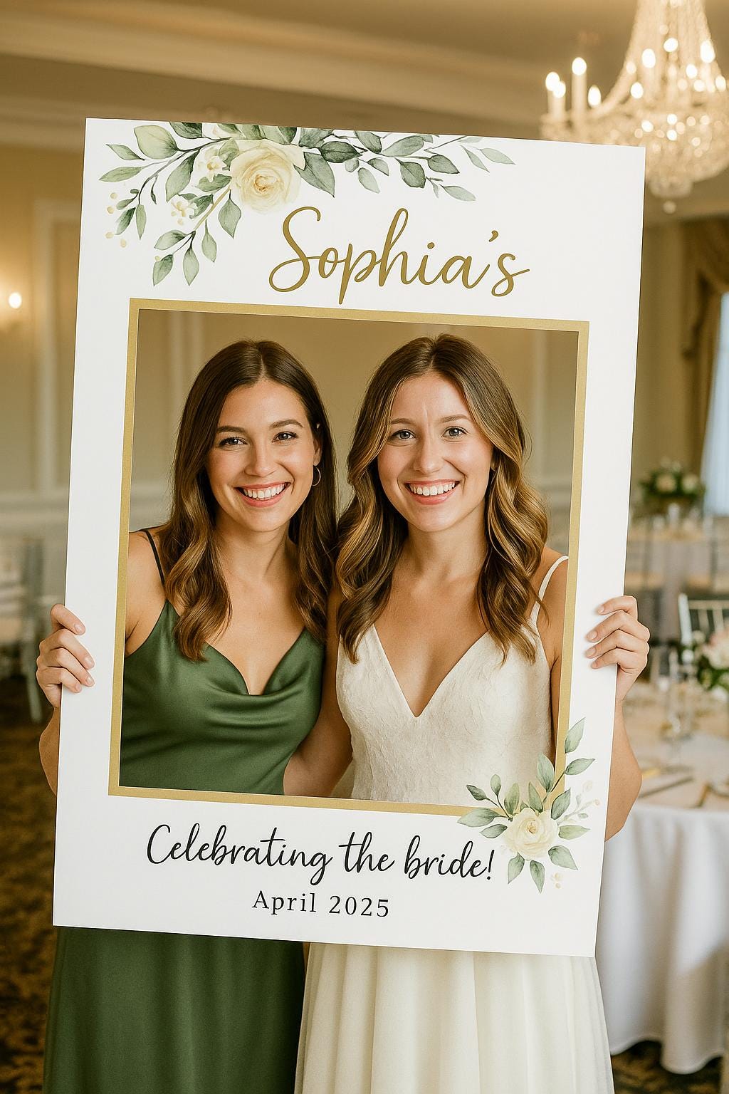 Custom Bridal Shower Photo Booth Frame: Personalized Party Decor