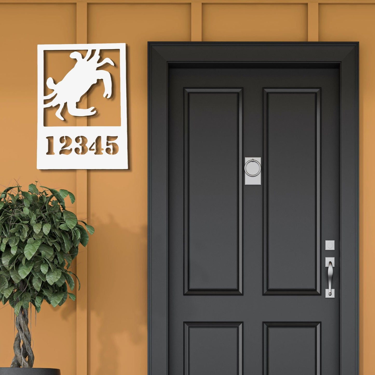Custom Crab Address Sign: Weatherproof Coastal Home Decor