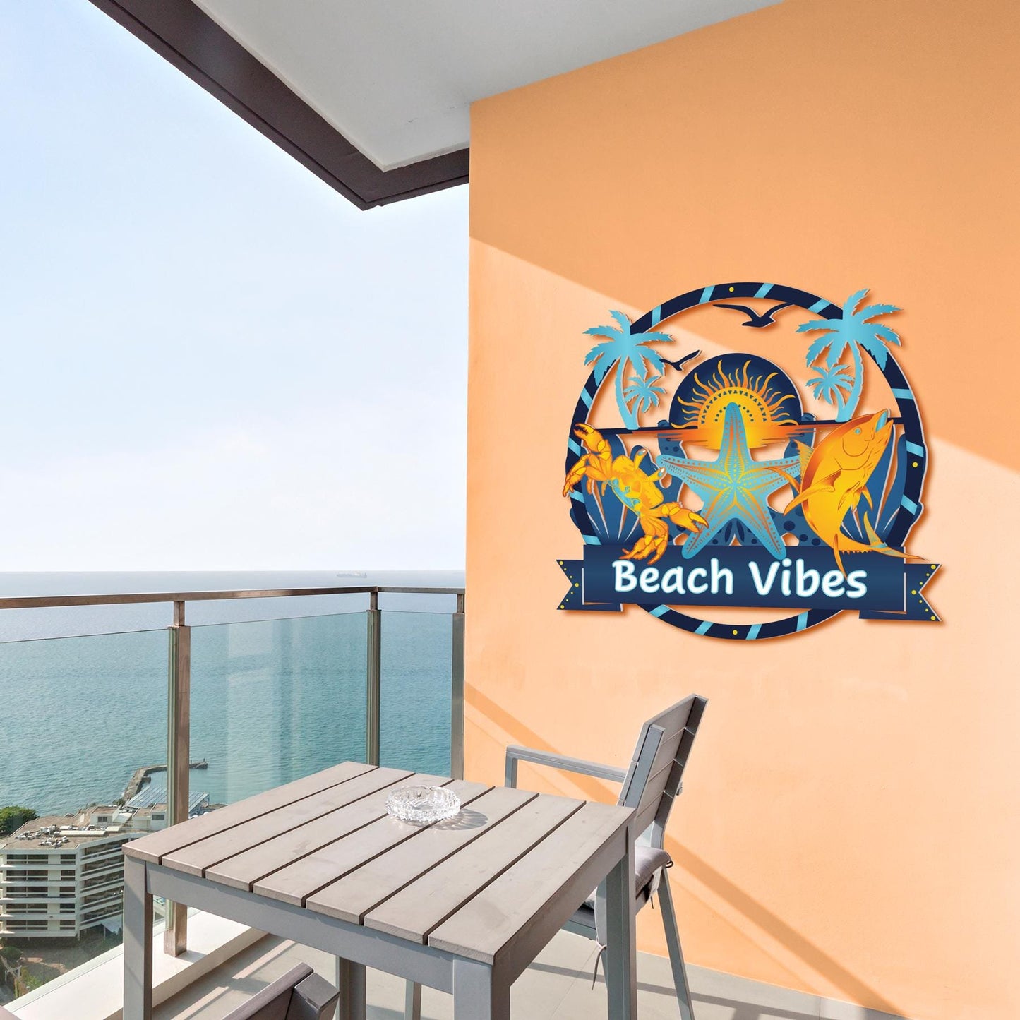 Personalized Beach House Sign – Custom Coastal Outdoor Wall Decor in Weatherproof PVC