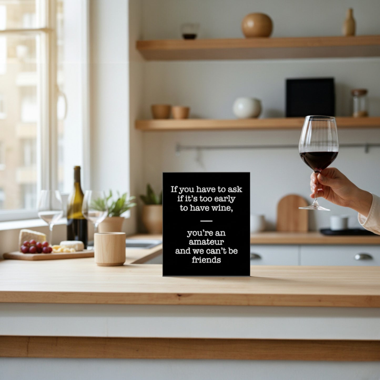 Too Early To Drink Wine Sign