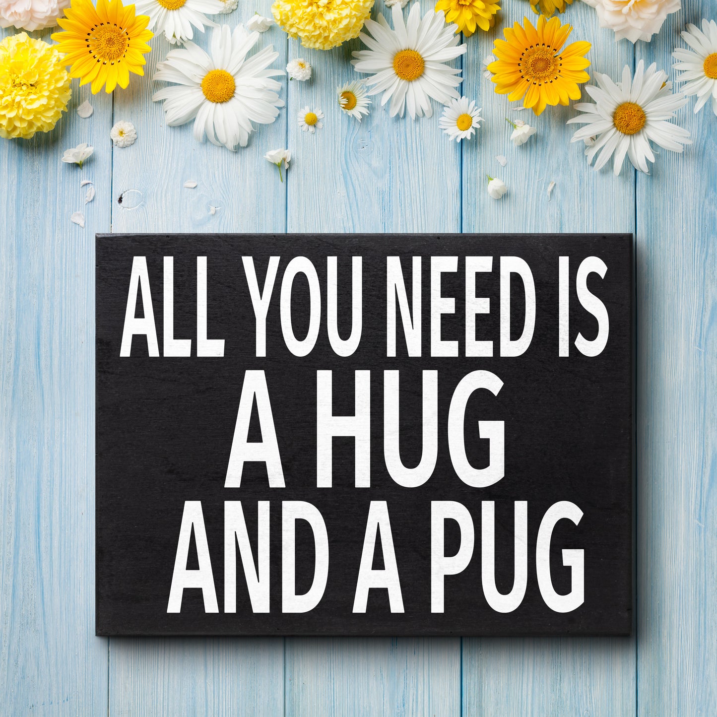 JennyGems Sign, 8x6 Inch Hanging Wall Art, American Made, Pug Decor, Pug Gifts, Pug Moms, Wall Hanging